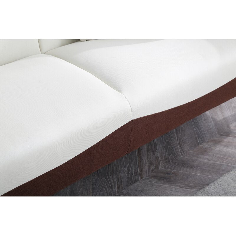 Designer Useful Modular Brown/cream White Sofa Set For Living Room - Furnishiaa -  -